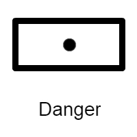 rectangle, dot